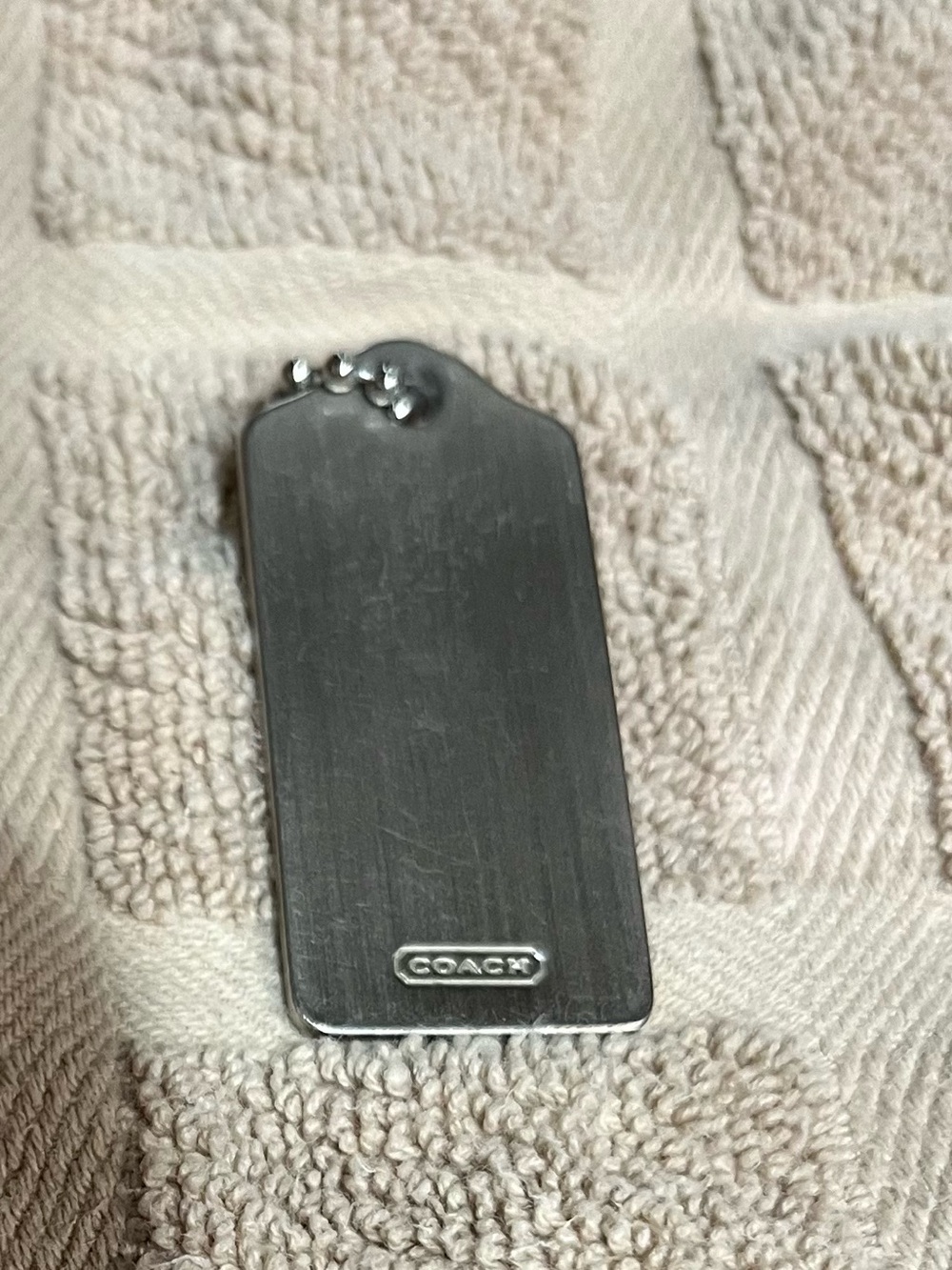 Coach Silver Logo Tag - Picture 2 of 3
